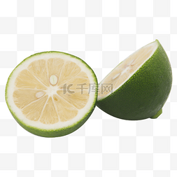 水果半个图片_半个绿色青檬