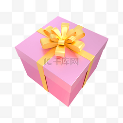节日礼盒装饰图片_3d粉色节日装饰礼物