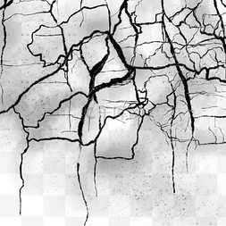 屏幕碎裂png图片_手绘风格纵横开裂的墙面