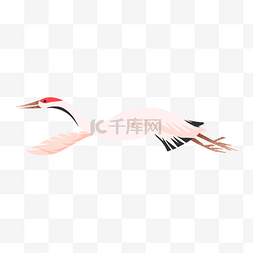 中国风山水仙鹤鸟类