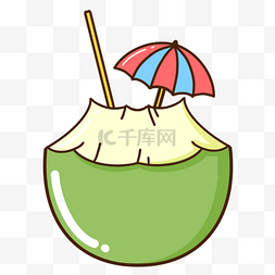 雨珠椰子图片_海边度假椰子饮品