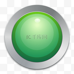 按钮科技金属图片_绿色圆形科技按钮