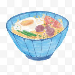 美味煎蛋面图片_好吃的面条美食插画