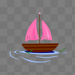 出海创意帆船插图
