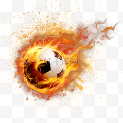足球火焰素材图片_燃烧的足球
