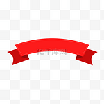 红色折角丝带标题框