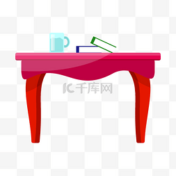 水杯红色图片_红色家具桌子