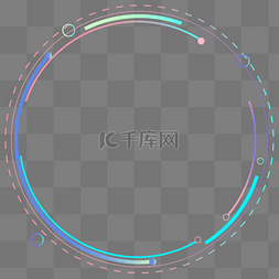 红金粒子遮罩边框图片_科技渐变圆环