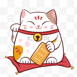 招财猫可爱图片_日本装饰卡通招财猫