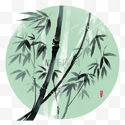 中国风水墨竹子