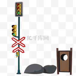 交通灯信号灯图片_交通工具红绿灯插画