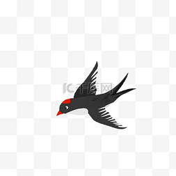 黑色的小鸟图片_黑色的燕子免抠图