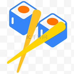 寿司和筷子图标