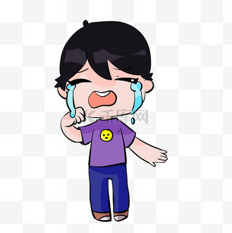 流眼泪的小男孩