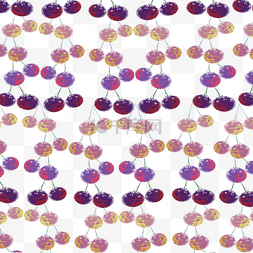 色彩印花樱桃装饰图