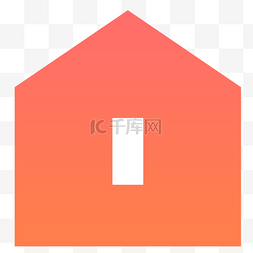 红色房子图标图片_房子建筑图标