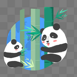 绿色竹子图片_世界地球日熊猫