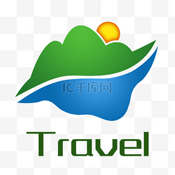 logo旅游图片_绿色云朵LOGO