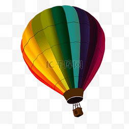 色热气球图片_卡通降落伞热气球元素