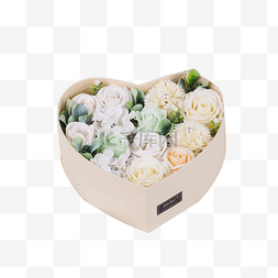 白色生态图片_白色的花朵礼盒免抠图