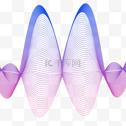 紫色不规则扁平渐变线条
