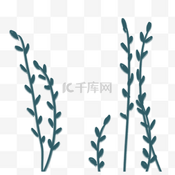 枝桠图片_植物枝桠叶子插画