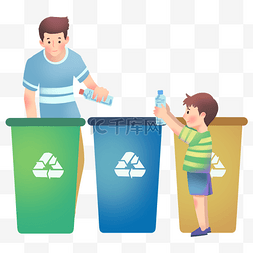 环保分类垃圾桶图片_垃圾分类扔矿泉水瓶