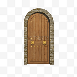 关着的门图片_仿真中世纪大门