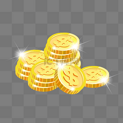 金币堆金融素材图片_发光金币堆钱币堆