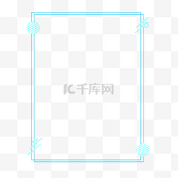 蓝色几何矩形边框