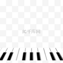 立体黑图片_剪纸风格立体黑白色钢琴键