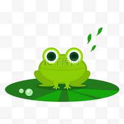 绿色青蛙卡通图片_绿色青蛙卡通动物