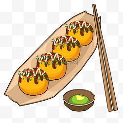 船形盒子的日本takoyaki
