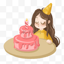 蜡烛小蛋糕图片_蛋糕生日帽