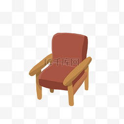 木质沙发椅子插画