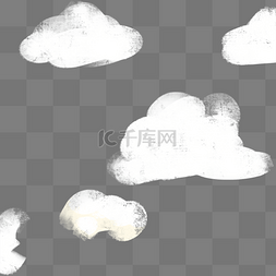 云彩卡通白色图片_漂浮的白色云彩