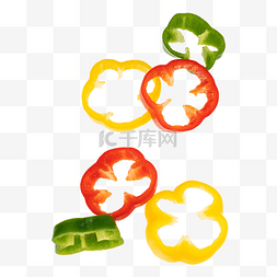 新鲜的蔬菜食材图片_飞起来的新鲜彩椒