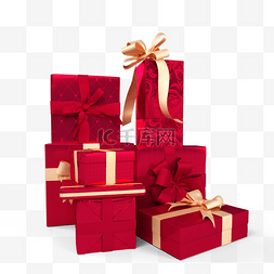 新年礼物红色图片_立体中国新年礼品盒