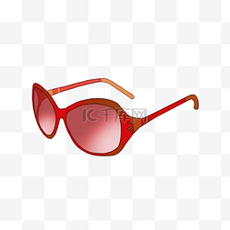 时尚红色太阳镜遮阳镜PNG素材