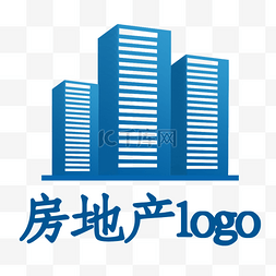 蓝色简约房地产LOGO