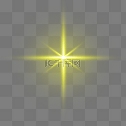 黄色光效效图片_黄色光效PSD透明底
