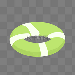 绿色条纹游泳圈