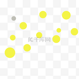 黄色圆点点缀节日素材