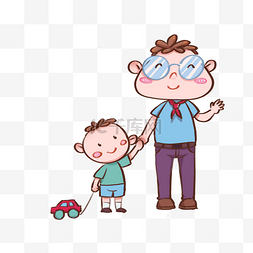 和弟弟妹妹玩图片_少年带着弟弟玩具车