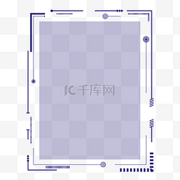 蓝色线条框图片_科技感蓝色文本框