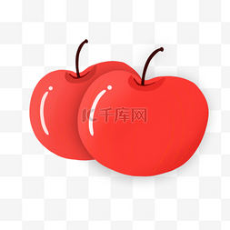 卡通红色的苹果设计
