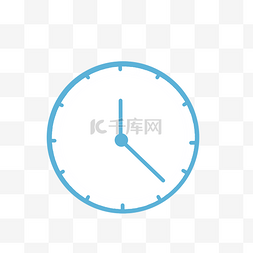 时钟表盘没有指针图片_蓝色时钟样式图标