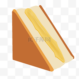 三角蛋糕png图片_黄色三角夹心蛋糕