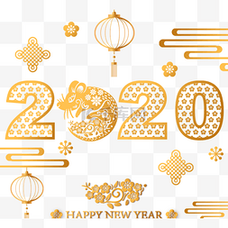 红色喜庆吉祥图片_新年经典鼠标装饰2020