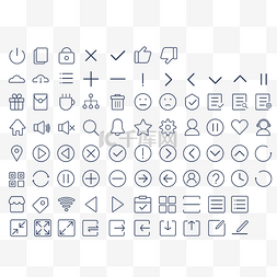 图标素材库图片_UI界面常用手机app图标库